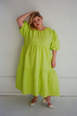 Rosemary Dress - Acid Apple Gingham