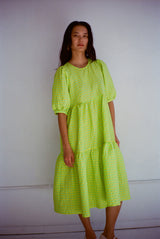 Rosemary Dress - Acid Apple Gingham