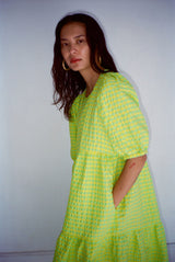 Rosemary Dress - Acid Apple Gingham