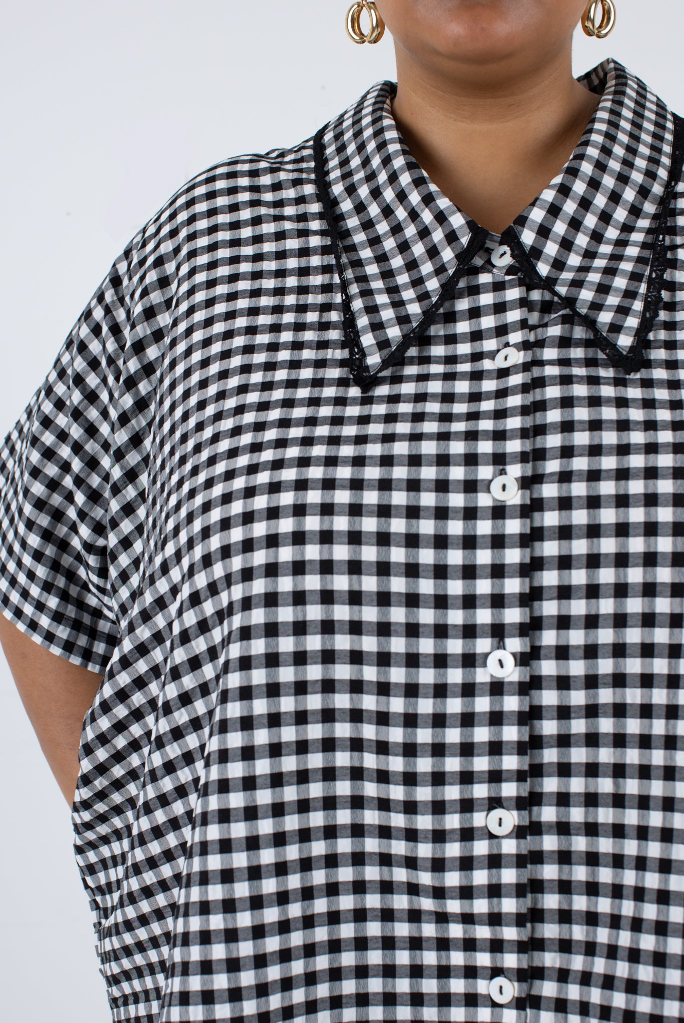 Tilda Top - Black Check