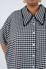 Tilda Top - Black Check