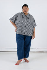 Tilda Top - Black Check