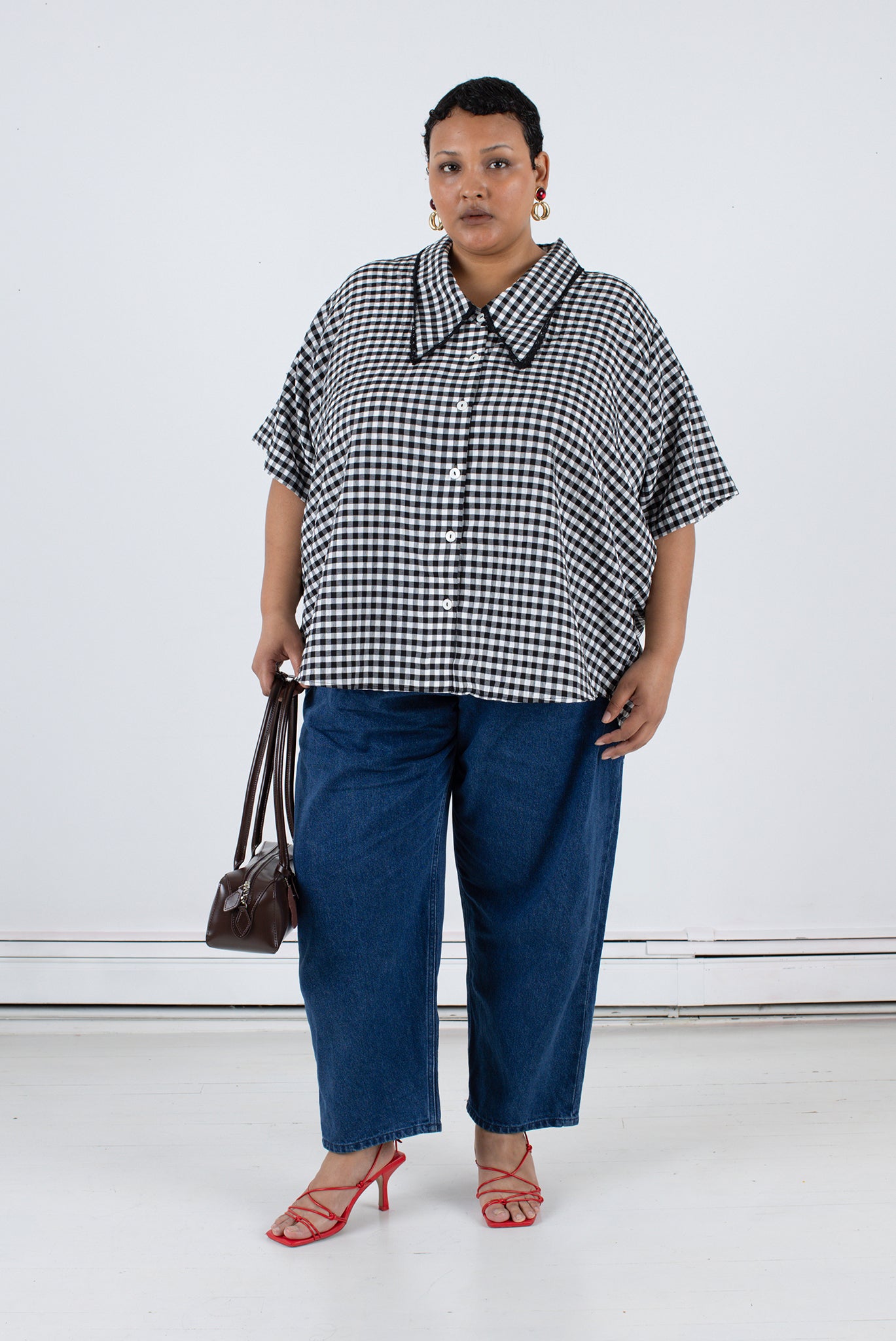 Tilda Top - Black Check