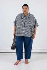 Tilda Top - Black Check