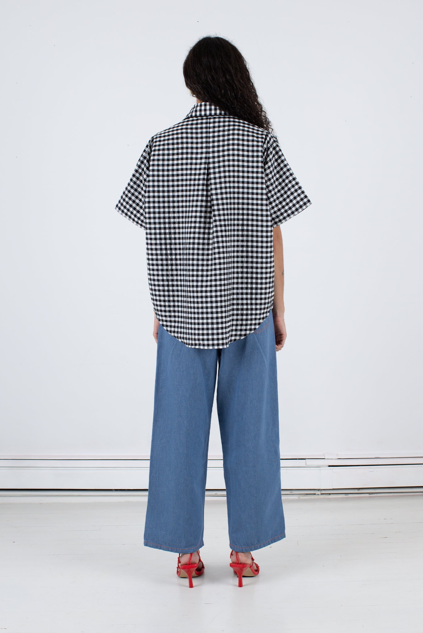 Tilda Top - Black Check