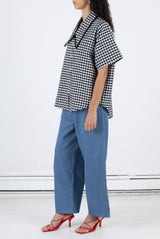 Tilda Top - Black Check