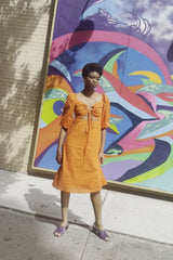 Jules Midi Dress - Turmeric