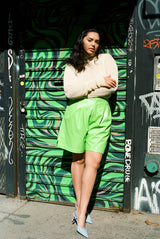 Hang Trouser Shorts - Pistachio Lizard