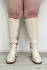 Knee High Boot - Ecru