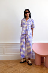 Long Lounge Set - Lilac Check WRAY 