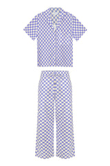 Long Lounge Set - Lilac Check WRAY 