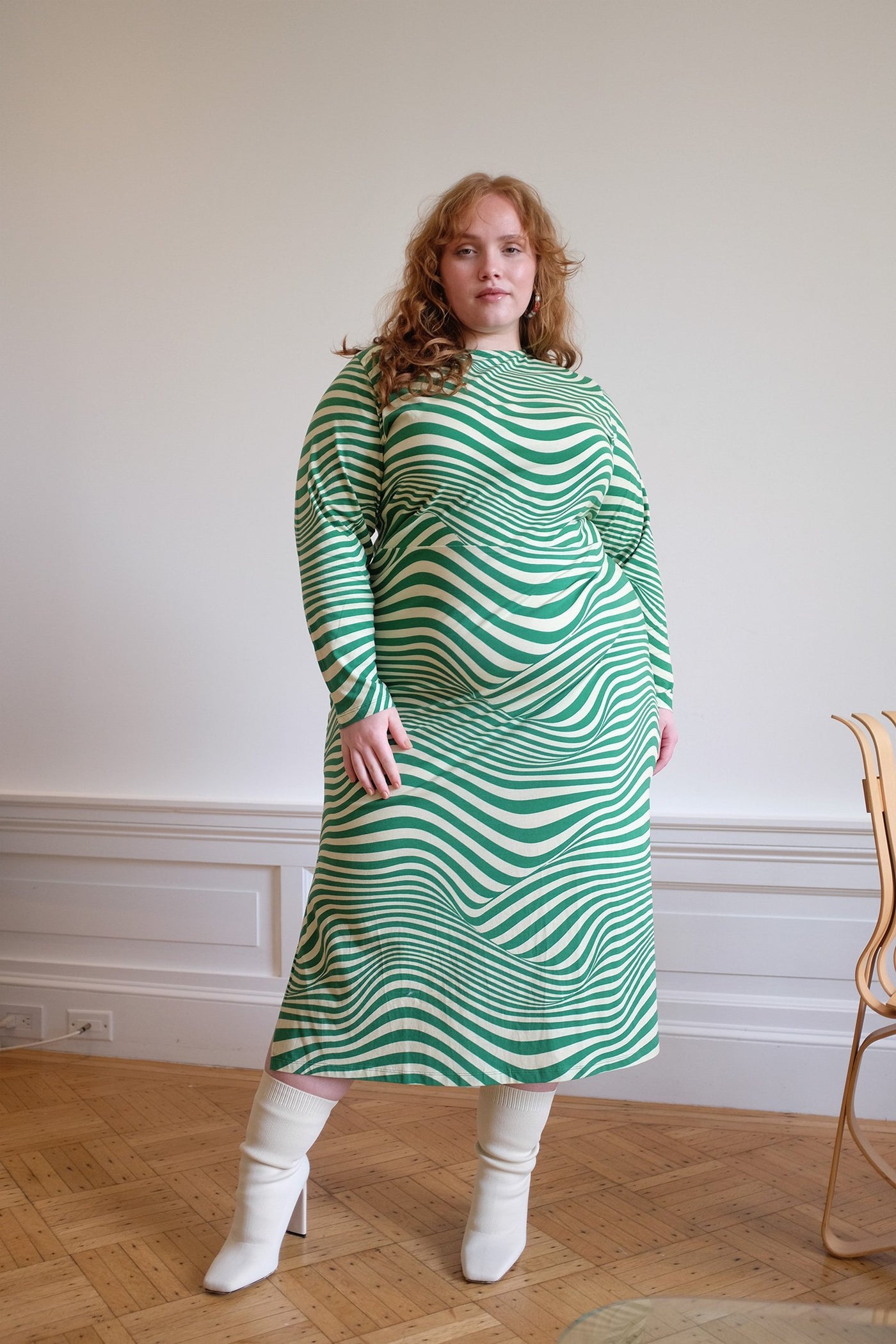 Nikki Dress - Algae Swirl Dresses WRAY 