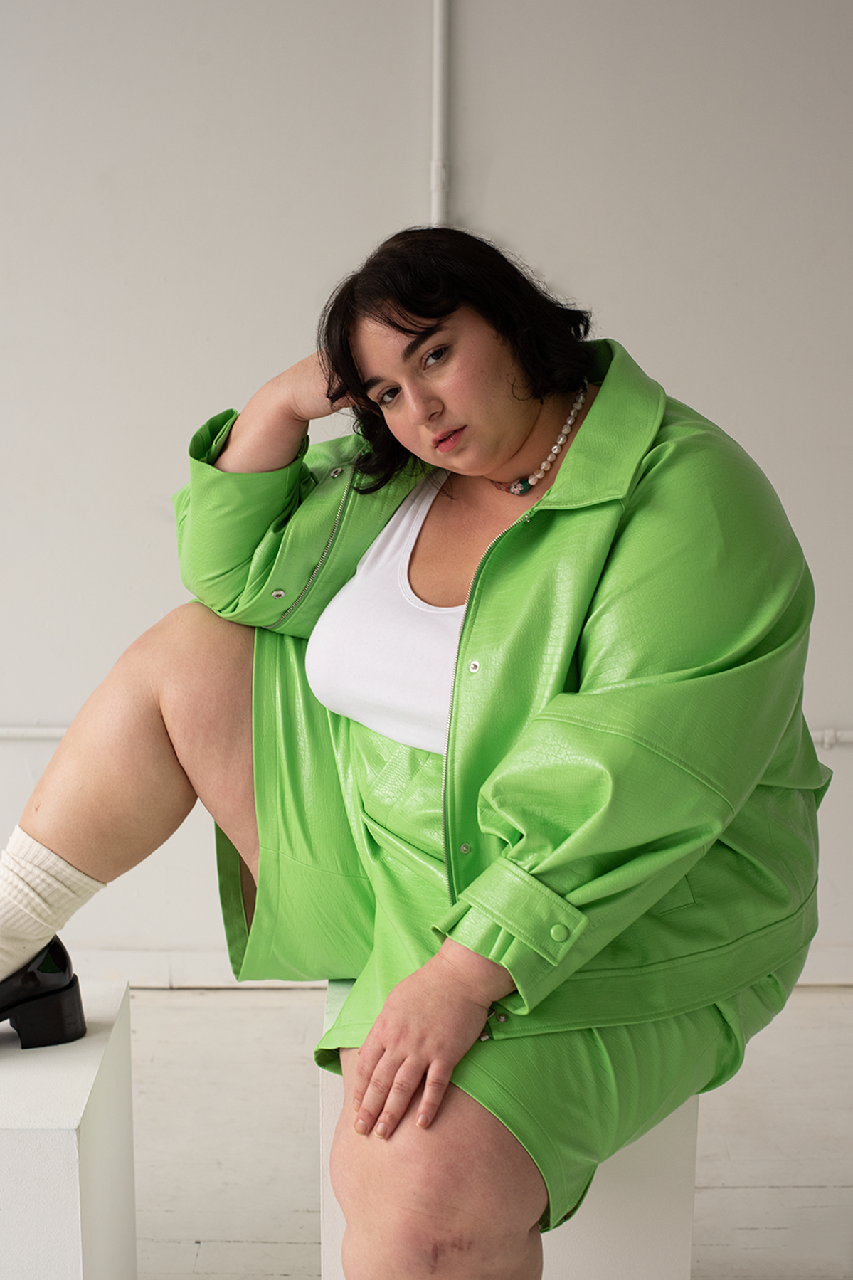 Pamela Jacket - Pistachio Lizard