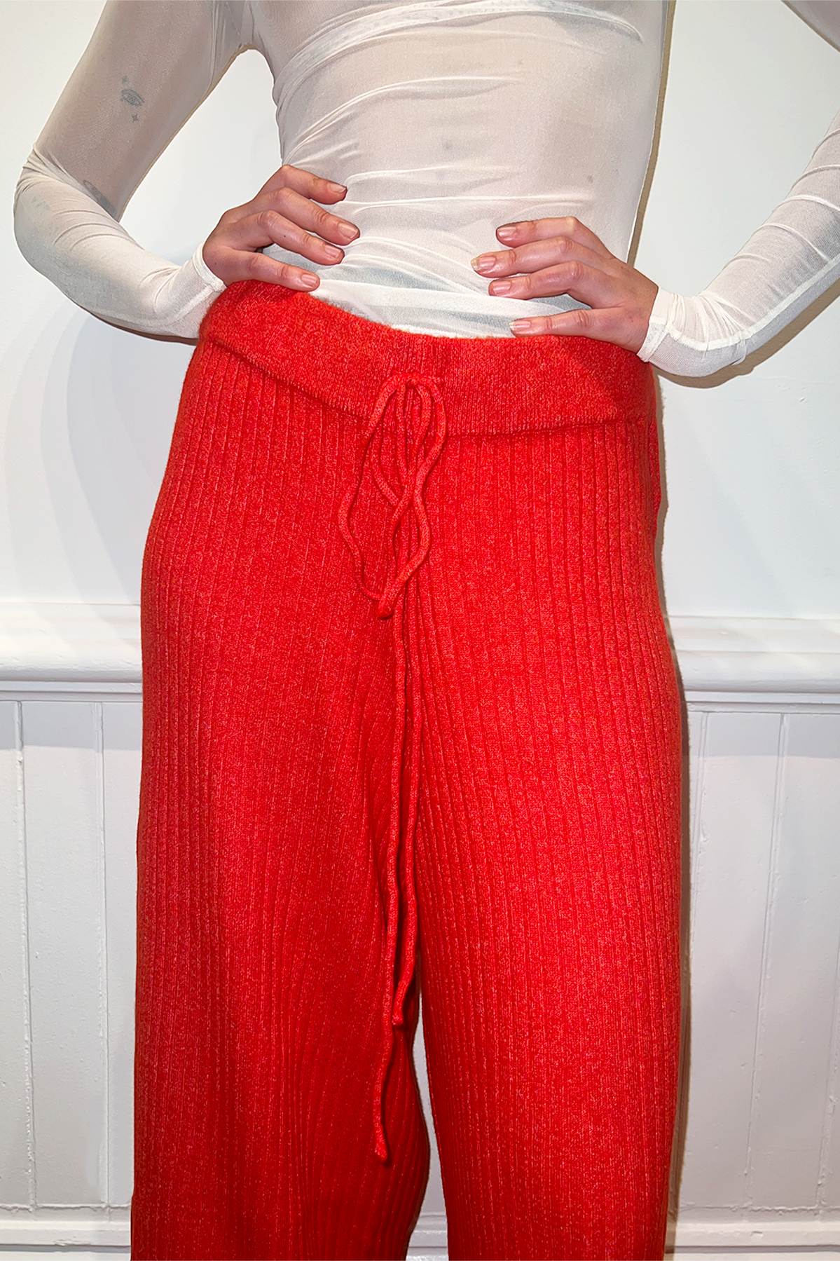 Margaux Knit Pant - Cherry Tomato