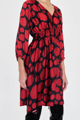 Swan Dress - Carnation Dot WRAY 