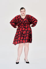 Swan Dress - Carnation Dot WRAY 
