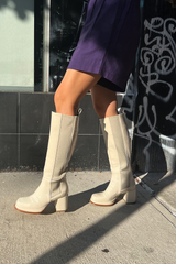 Knee High Boot - Ecru