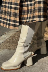 Knee High Boot - Ecru