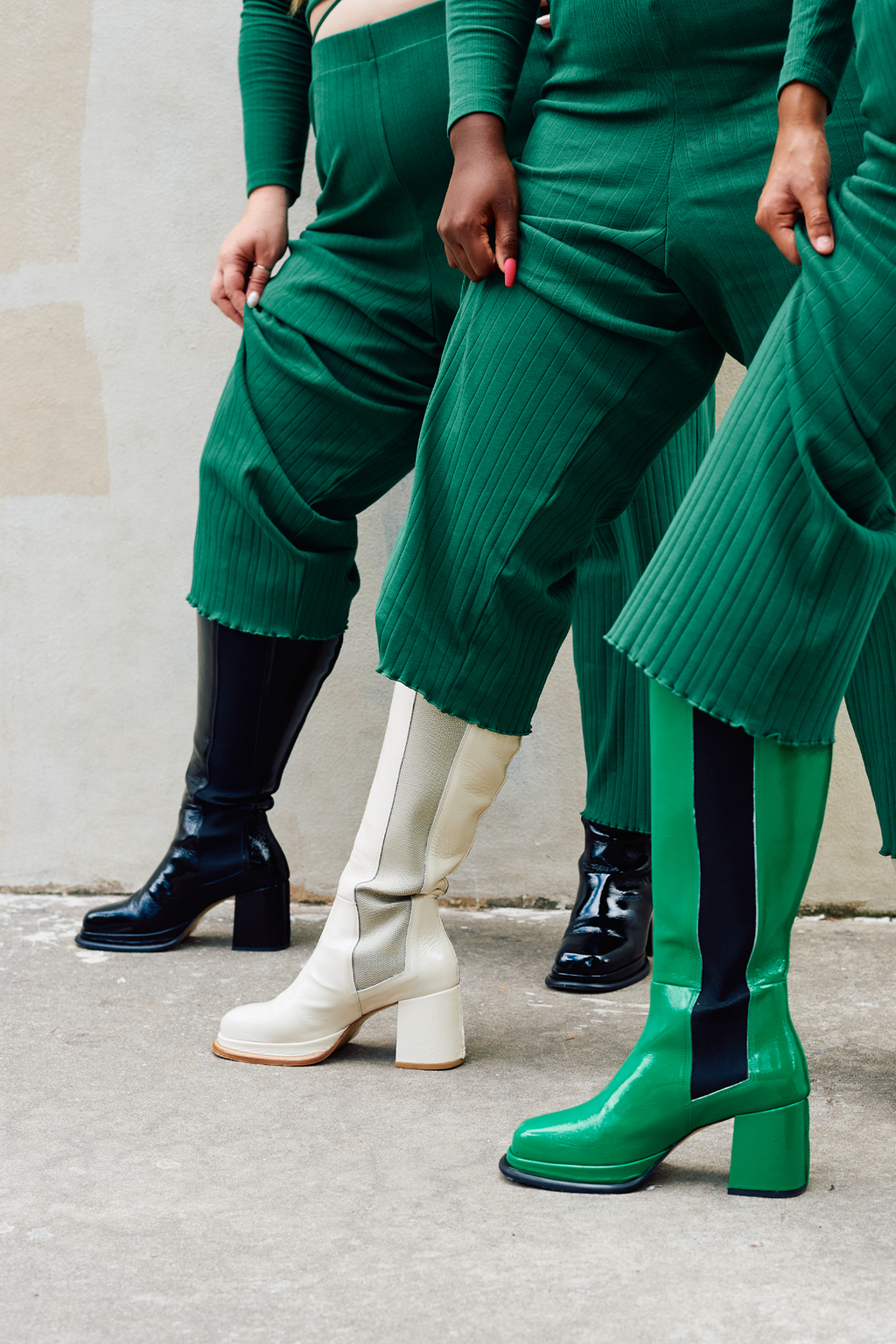 Green boots shoes cheap