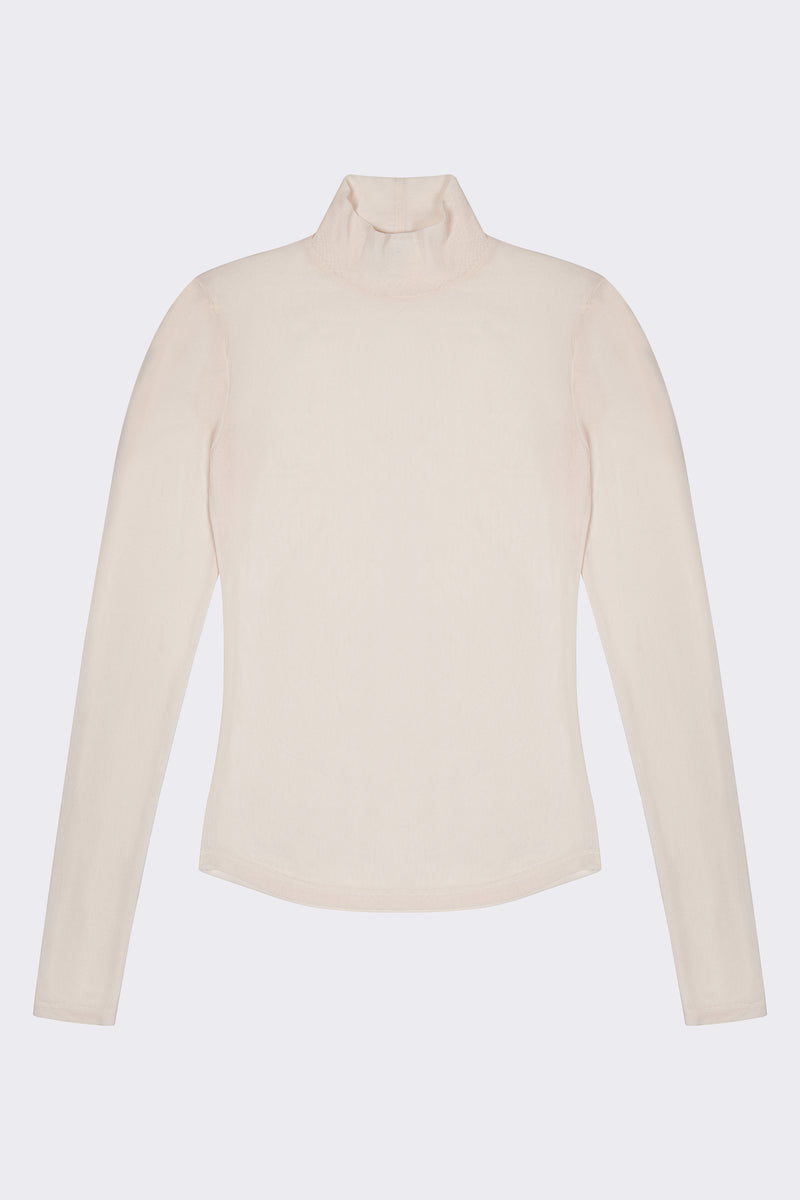 Long Sleeve Mockneck - Pearl