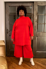 Margaux Knit Pant - Cherry Tomato