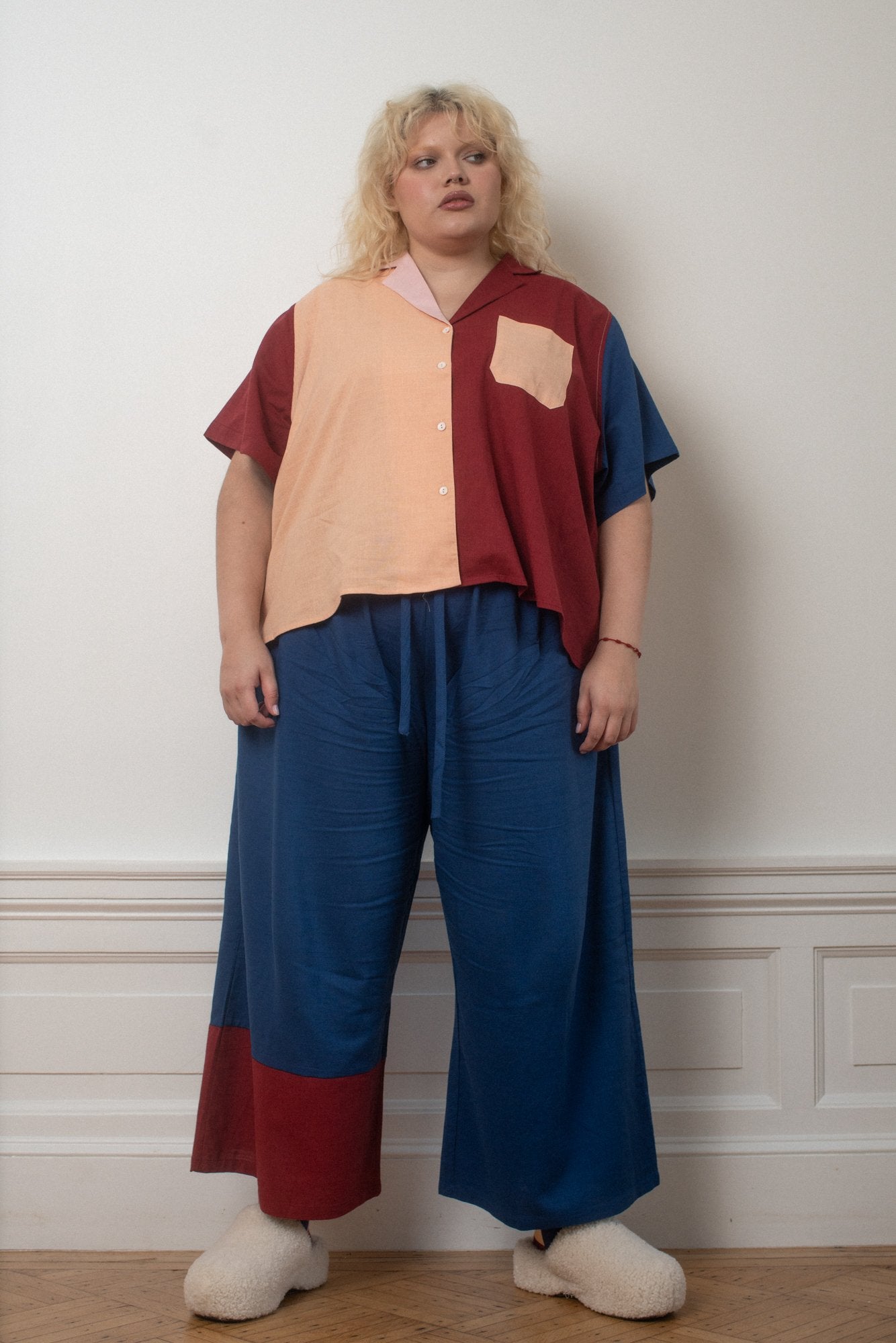 Long Lounge Set - Peach Block WRAY