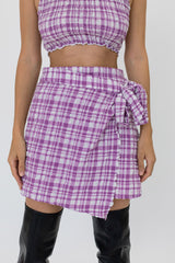 Minnie Skirt - Sangria Gingham Bottoms WRAY 