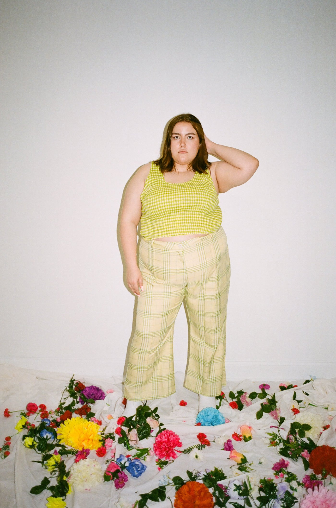 Travis Pant - Avocado Plaid Bottoms WRAY 